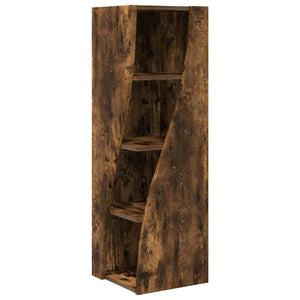 vidaXL Meuble d'angle Chêne fumé 32x32x102 cm Bois d'ingénierie