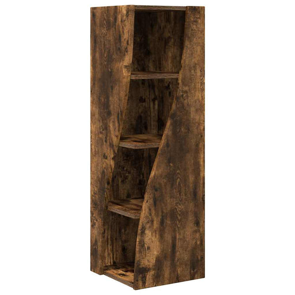 vidaXL Meuble d'angle Chêne fumé 32x32x102 cm Bois d'ingénierie