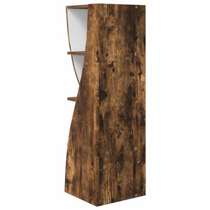 vidaXL Meuble d'angle Chêne fumé 32x32x102 cm Bois d'ingénierie