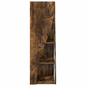 vidaXL Meuble d'angle Chêne fumé 32x32x102 cm Bois d'ingénierie