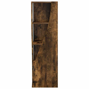 vidaXL Meuble d'angle Chêne fumé 32x32x102 cm Bois d'ingénierie