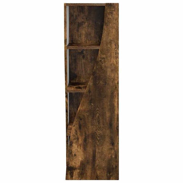 vidaXL Meuble d'angle Chêne fumé 32x32x102 cm Bois d'ingénierie
