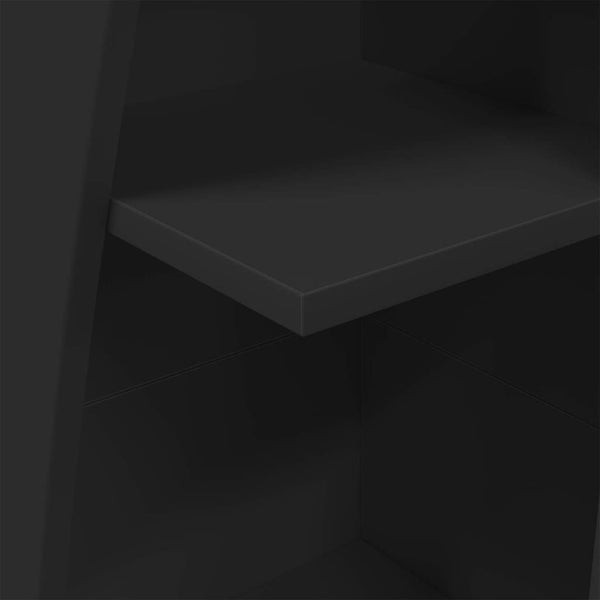 Schwarzer Eckschrank 27,5x27x140cm