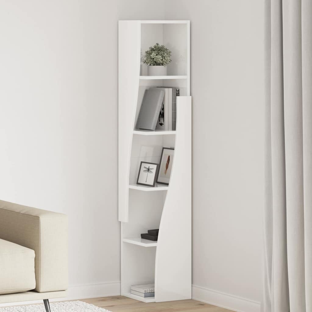 Hochglanz Eckschrank Weiß, 140cm