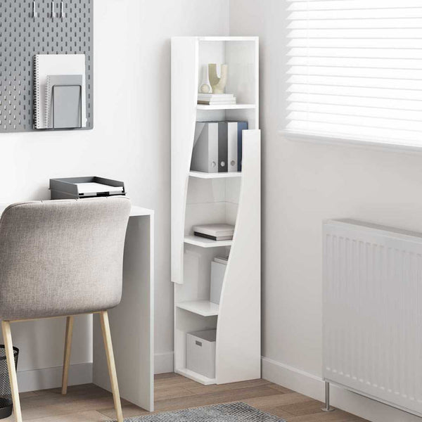 Hochglanz Eckschrank Weiß, 140cm