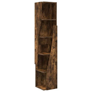 vidaXL Meuble d'angle Chêne fumé 27,5x27x140 cm Bois d'ingénierie