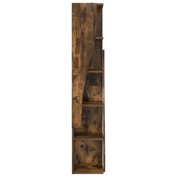vidaXL Meuble d'angle Chêne fumé 27,5x27x140 cm Bois d'ingénierie