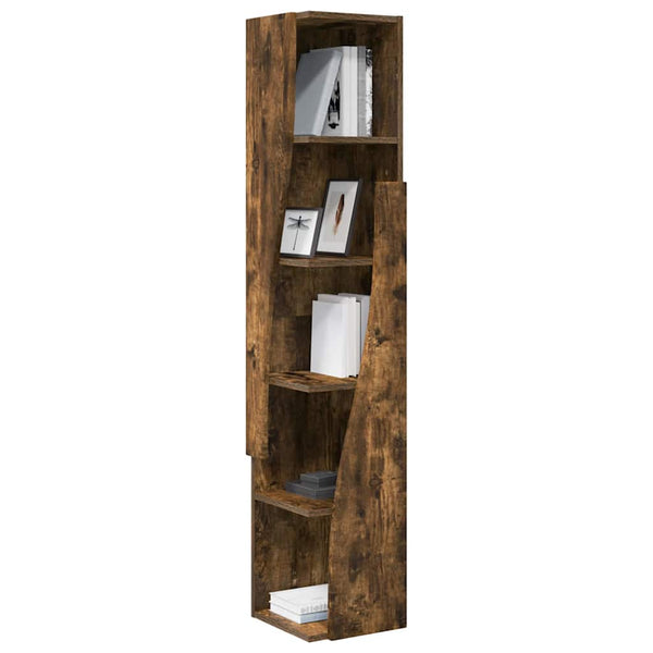 vidaXL Meuble d'angle Chêne fumé 27,5x27x140 cm Bois d'ingénierie