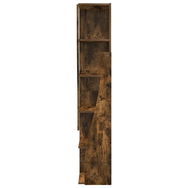 vidaXL Meuble d'angle Chêne fumé 27,5x27x140 cm Bois d'ingénierie