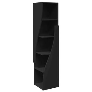 vidaXL Armoire d'angle Noir 32x32x140 cm Bois d'ingénierie