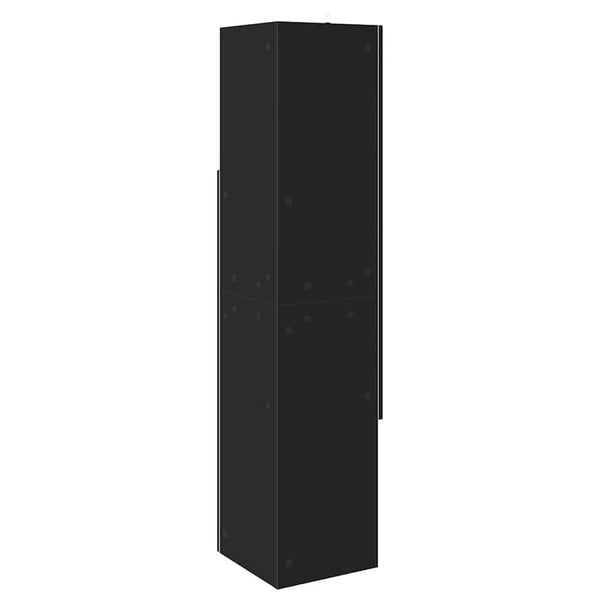 vidaXL Armoire d'angle Noir 32x32x140 cm Bois d'ingénierie