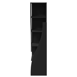 vidaXL Armoire d'angle Noir 32x32x140 cm Bois d'ingénierie