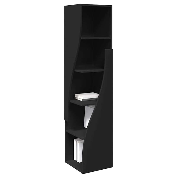 vidaXL Armoire d'angle Noir 32x32x140 cm Bois d'ingénierie