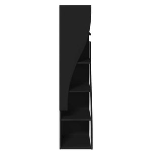vidaXL Armoire d'angle Noir 32x32x140 cm Bois d'ingénierie