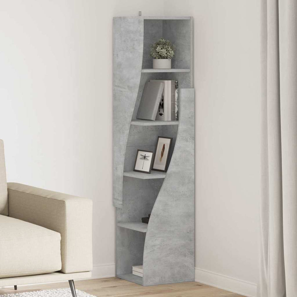 Eckschrank Beton Grau 32x32x140cm
