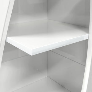 Eckschrank Hochglanz Weiß 32x32x140cm
