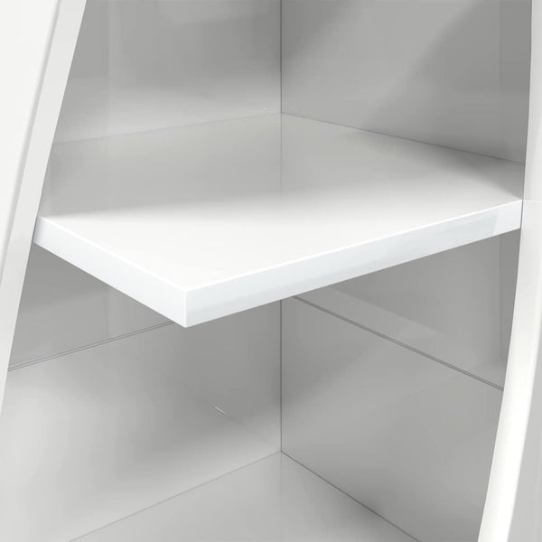 Eckschrank Hochglanz Weiß 32x32x140cm