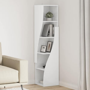 Eckschrank Hochglanz Weiß 32x32x140cm
