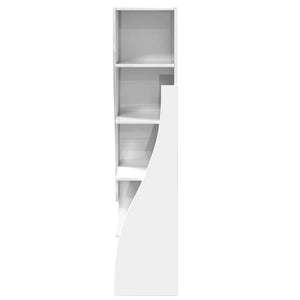 Eckschrank Hochglanz Weiß 32x32x140cm