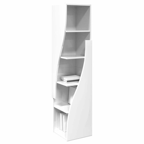 Eckschrank Hochglanz Weiß 32x32x140cm