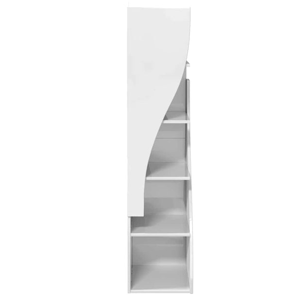 Eckschrank Hochglanz Weiß 32x32x140cm