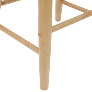 vidaXL Chaises de salle à manger 2 pcs Naturel 46 x 37 x 63 cm Bois d'hévéa massif