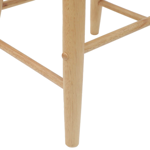 vidaXL Chaises de salle à manger 2 pcs Naturel 46 x 37 x 63 cm Bois d'hévéa massif