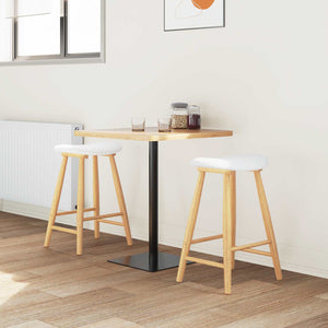 vidaXL Chaises de salle à manger 2 pcs Naturel 46 x 37 x 63 cm Bois d'hévéa massif