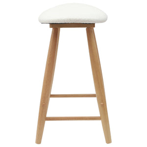 vidaXL Chaises de salle à manger 2 pcs Naturel 46 x 37 x 63 cm Bois d'hévéa massif