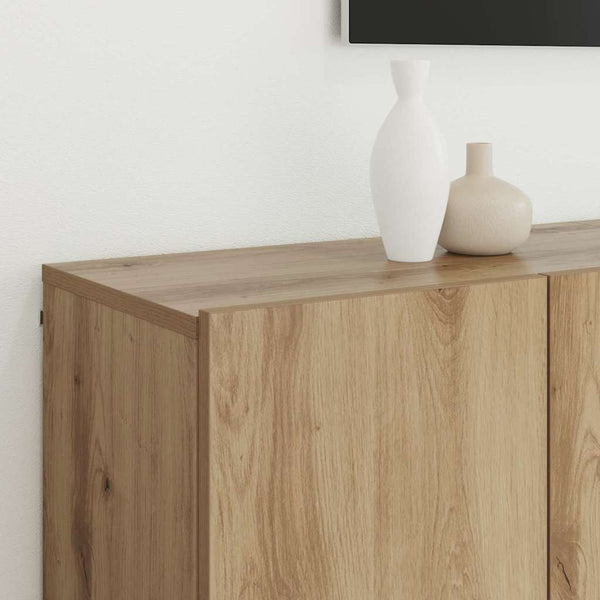 Wandmontierte TV-Einheit, 6-teilig, Artisan Eiche