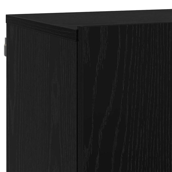 TV-Einheiten 6er Set Schwarz Eichenoptik