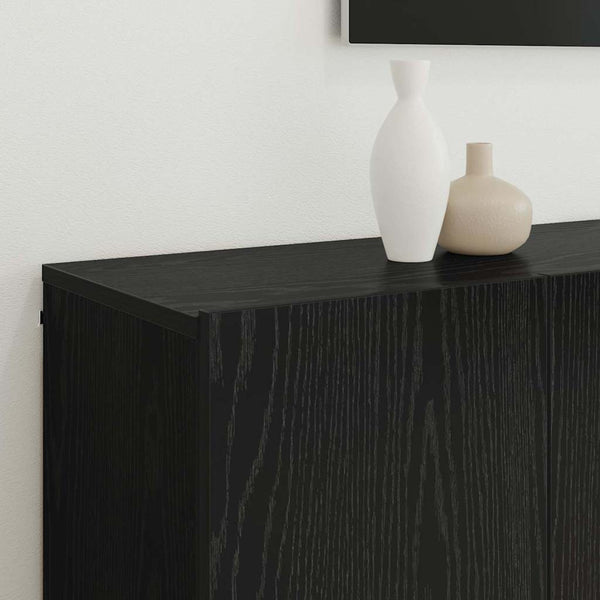 TV-Einheiten 6er Set Schwarz Eichenoptik