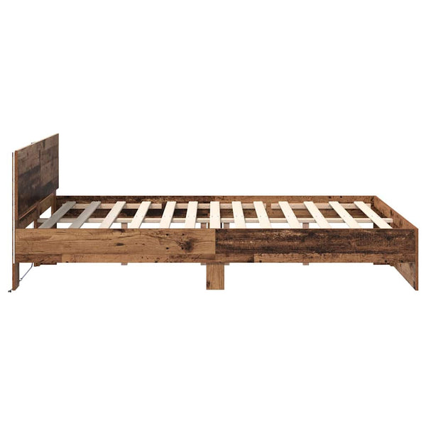 Bettrahmen Altholz 135x190 cm mit Kopfteil