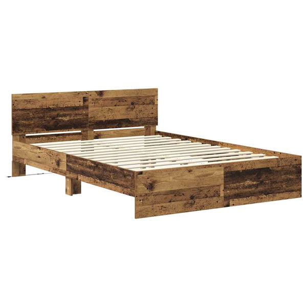 Bettrahmen Altholz 150x200 cm mit Kopfteil