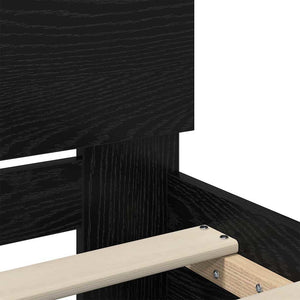 Bettrahmen 150x200 cm Schwarz Eichen-Optik
