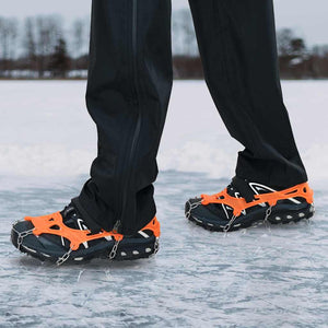 Eiskrallen für Schuhe Orange Größe L