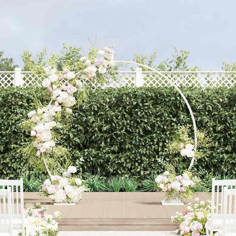 vidaXL Arche de mariage blanc 220 x 45 x 200 cm acier