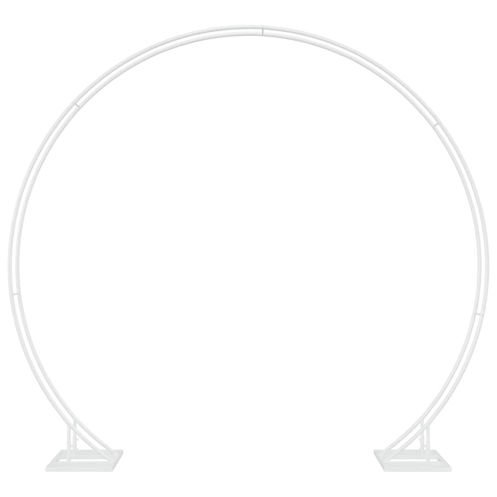 vidaXL Arche de mariage blanc 220 x 45 x 200 cm acier