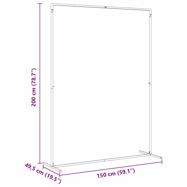 Weißer Hochzeitsbogen Stahl 150x49,5x200cm