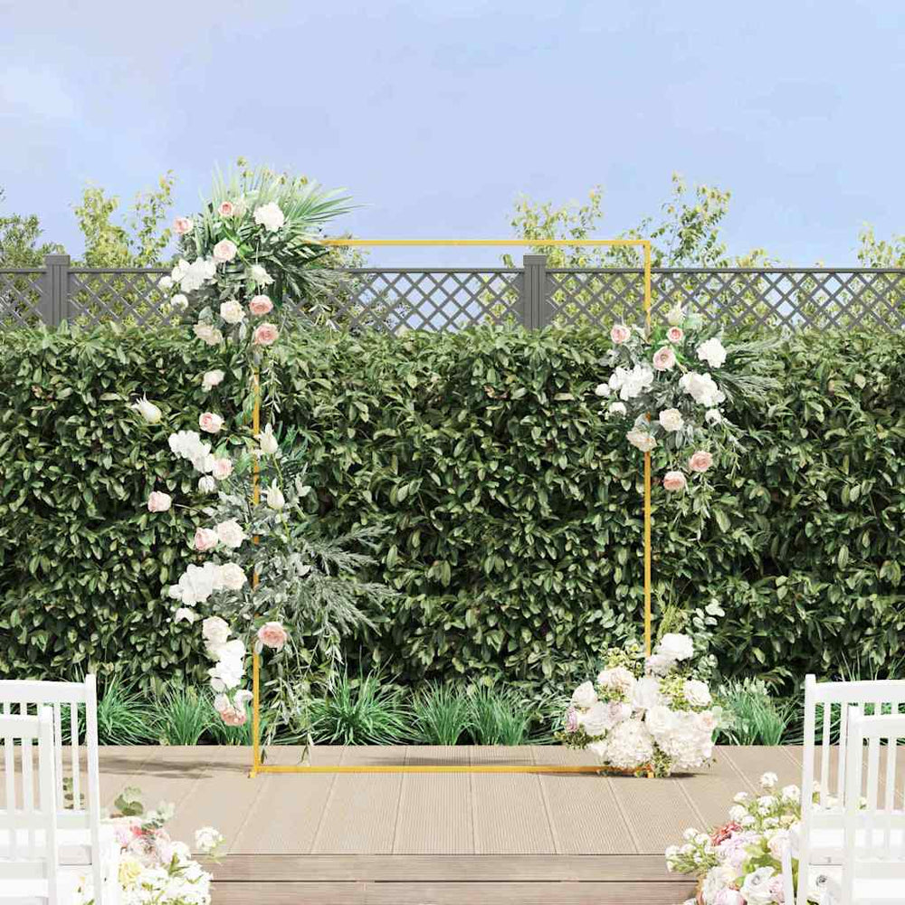 vidaXL Arche de mariage doré 150 x 49,5 x 200 cm Acier
