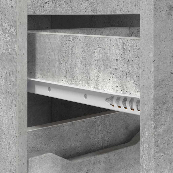 Badezimmermöbel Set mit Regal Beton Grau 4-teilig