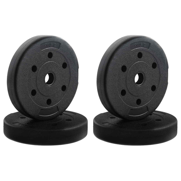30kg Hantelset 4-in-1 Schwarz/Rot