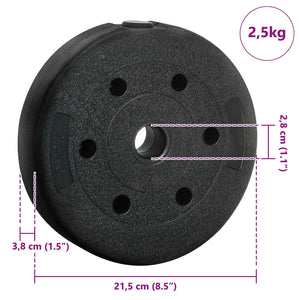 30kg Hantelset 4-in-1, Schwarz/Blau