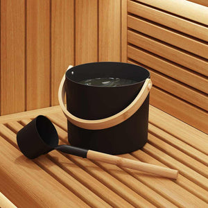 Sauna Zubehör Set, 2-teilig, Schwarz