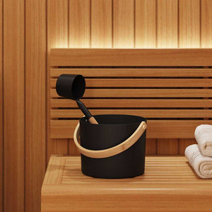 Sauna Zubehör Set, 2-teilig, Schwarz