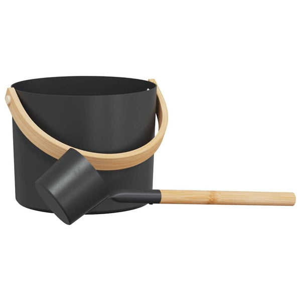 Sauna Zubehör Set, 2-teilig, Schwarz