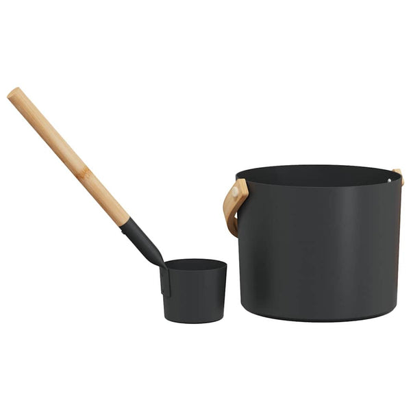 Sauna Zubehör Set, 2-teilig, Schwarz