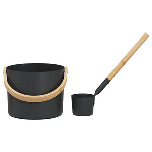 Sauna Zubehör Set, 2-teilig, Schwarz