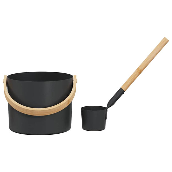 Sauna Zubehör Set, 2-teilig, Schwarz