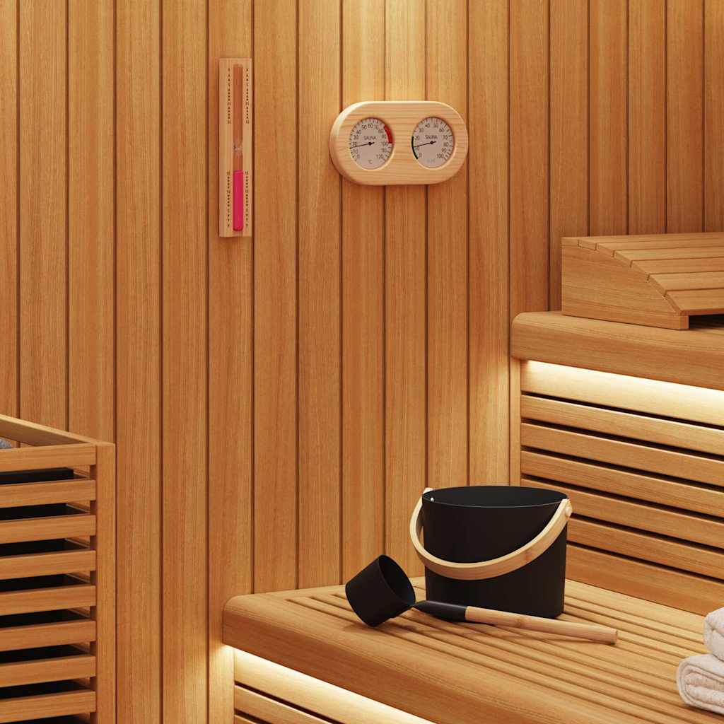 Schwarzes Sauna Zubehör Set, 4-teilig